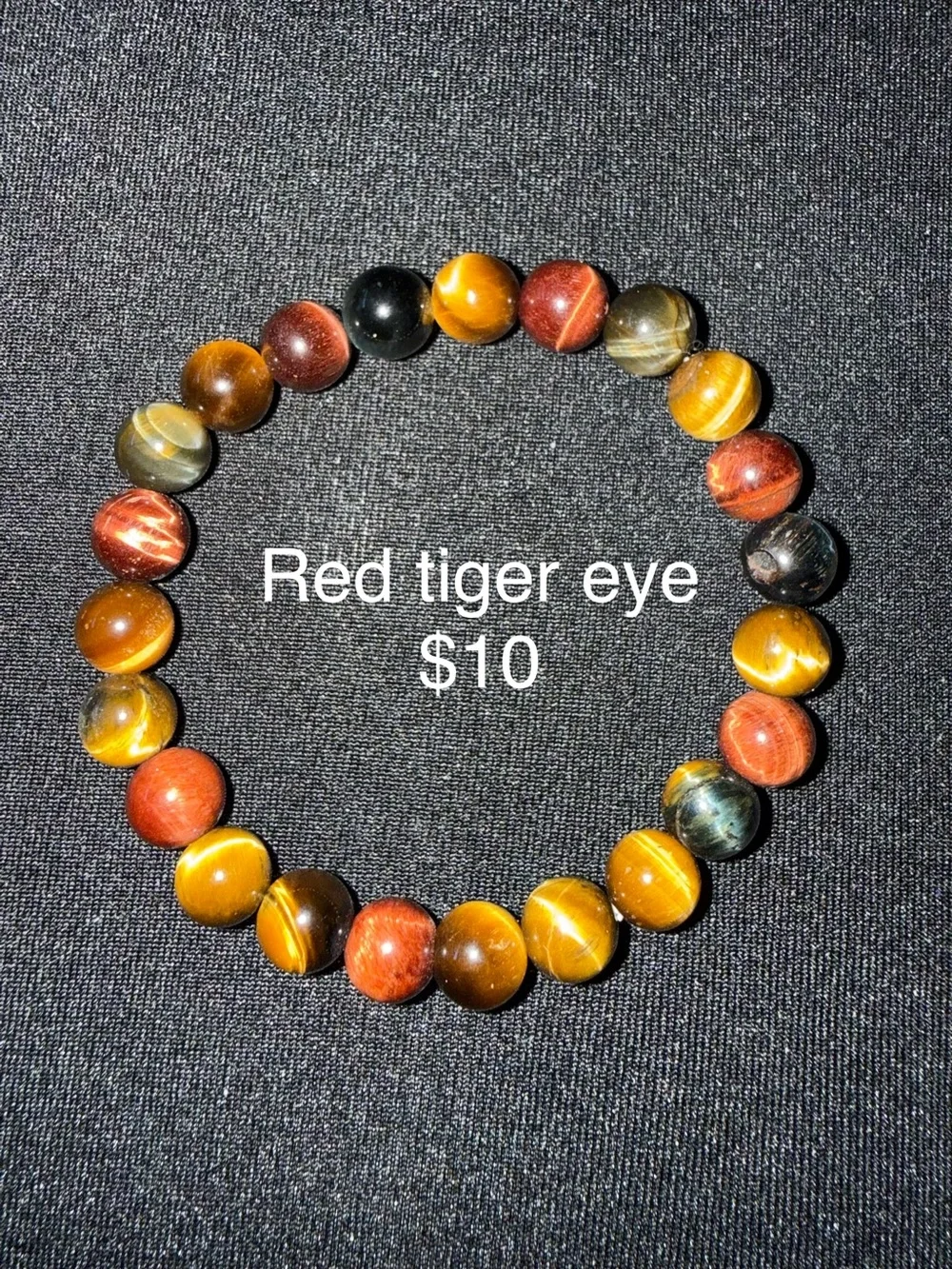 Yellow, red and brown variety of authentic crystal bead bracelets